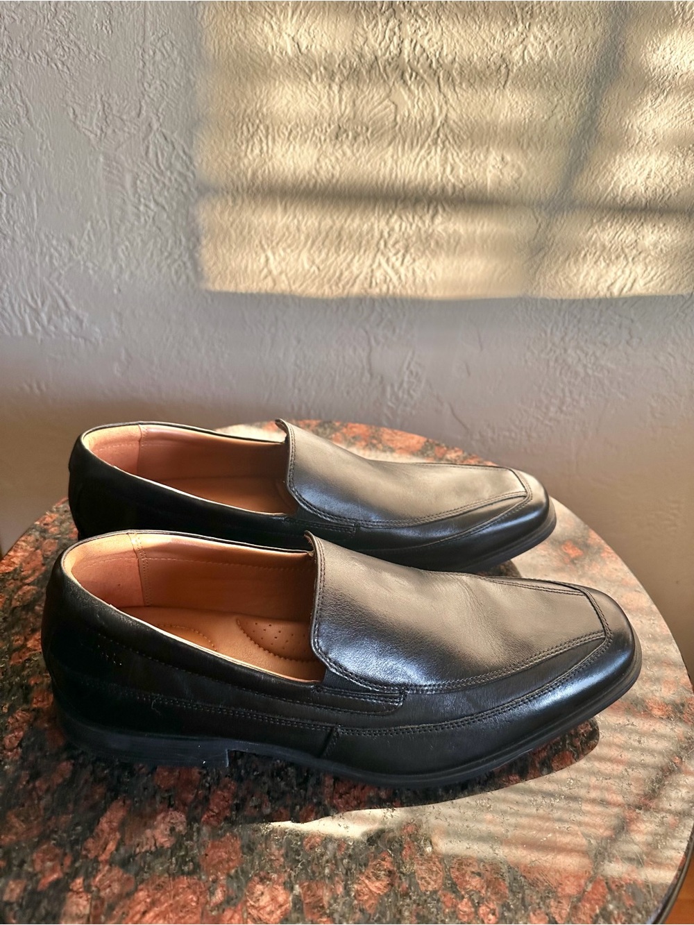 Men’s Black Leather Slip-On Loafers Size 11.5 Classic Dress Shoes Comfort Style - Picture 11 of 11